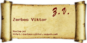 Zerbes Viktor névjegykártya